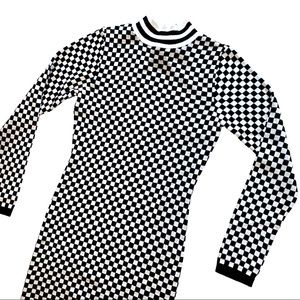 ASOS CHECKERBOARD KNIT DRESS